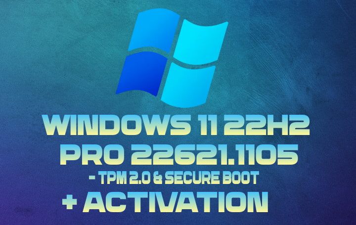 Windows 11 22H2 22621.1105 Professional x64 с активацией